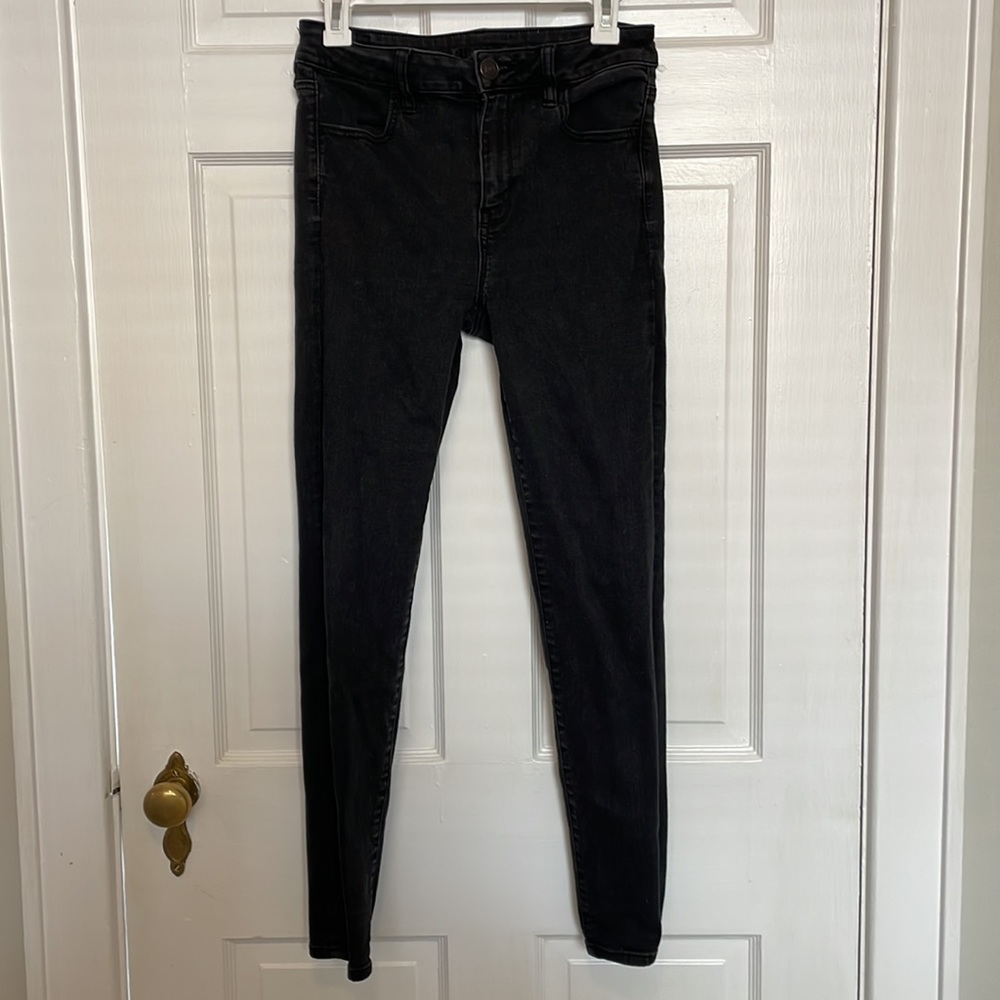 American Eagle Black Next Level Stretch Skinny Jeans